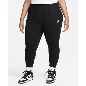 Nike Sportswear Women's Black/White Club Fleece Joggers (DV5085-010) Size 2X